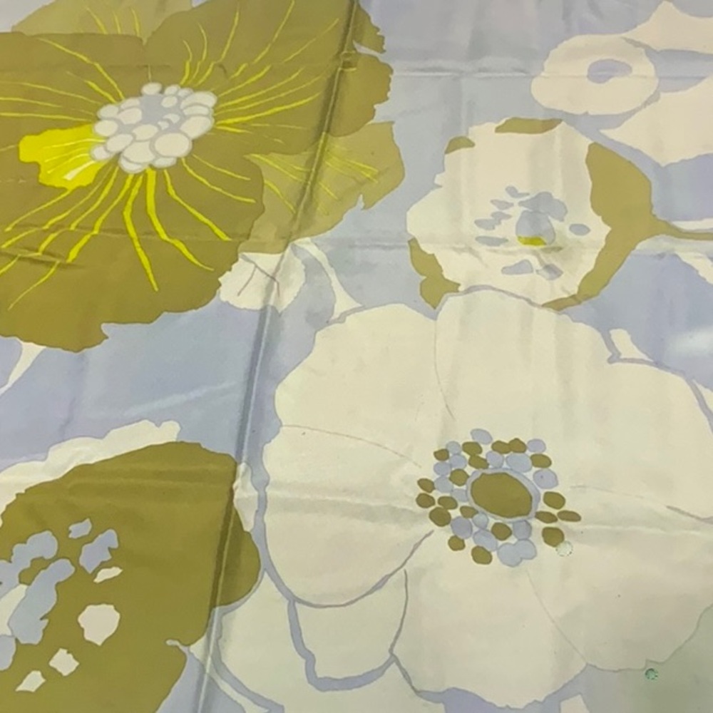 Vintage Christian Dior floral Print 100% Silk Scarf Flawed